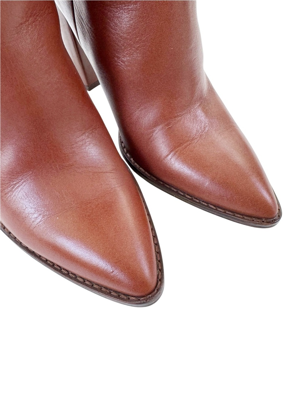 Steve Madden Leather Bixby Tall Boot in Cognac Size 6 - Picture 7 of 12
